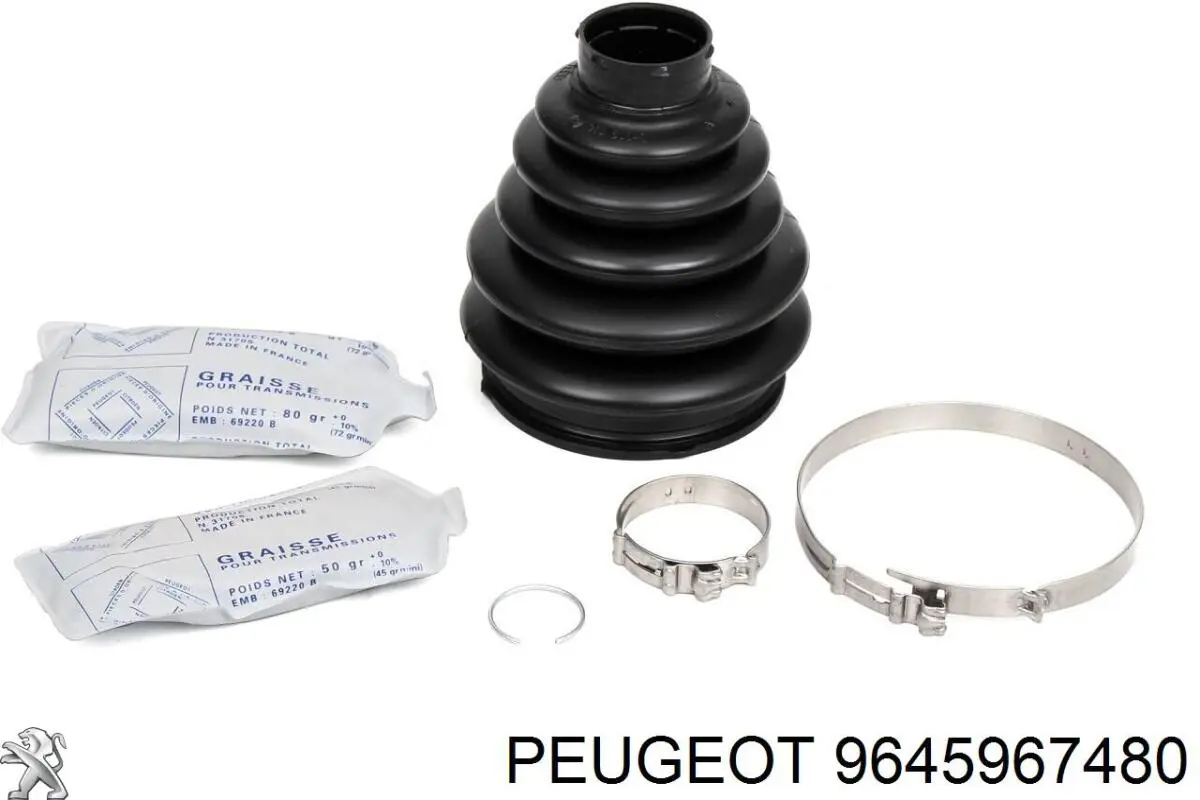 9645967480 Peugeot/Citroen fuelle, árbol de transmisión delantero exterior