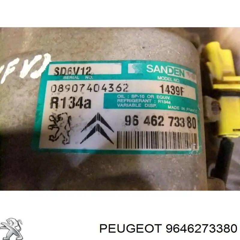 9646273380 Peugeot/Citroen compresor de aire acondicionado