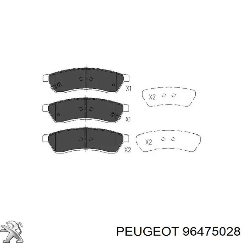 96475028 Peugeot/Citroen pastillas de freno traseras