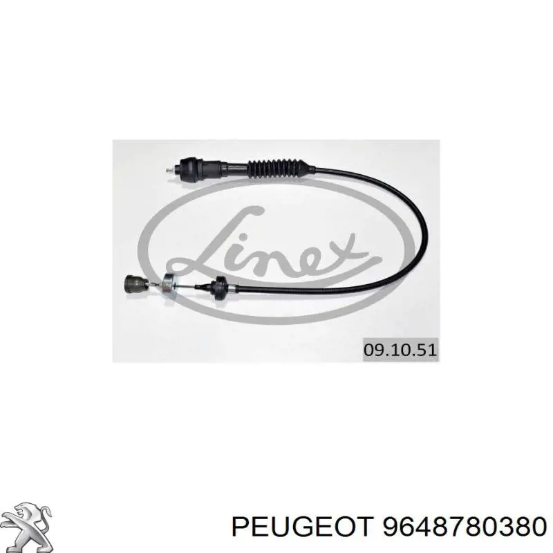 9648780380 Peugeot/Citroen cable de embrague