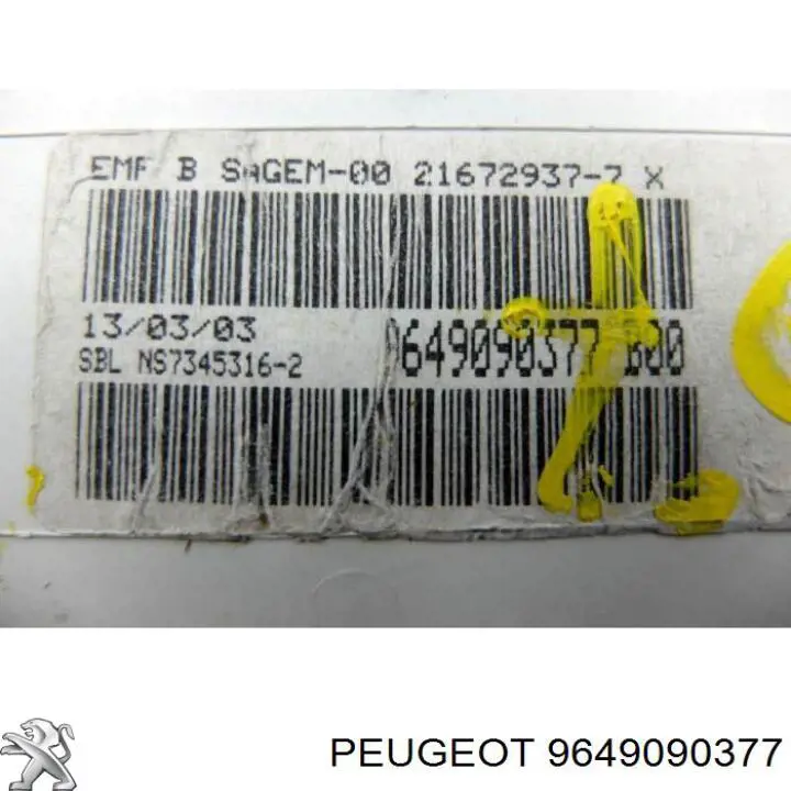 9649090377 Peugeot/Citroen 