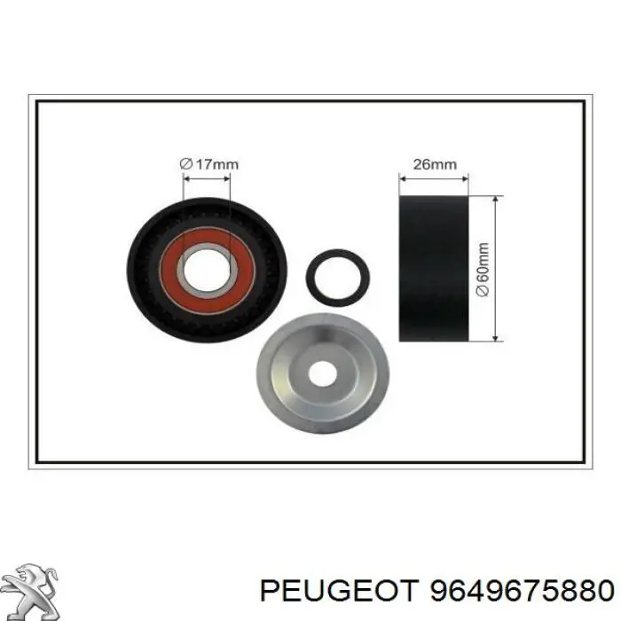 Comprar 9649675880 Peugeot/Citroen Tensor de la correa trapecial