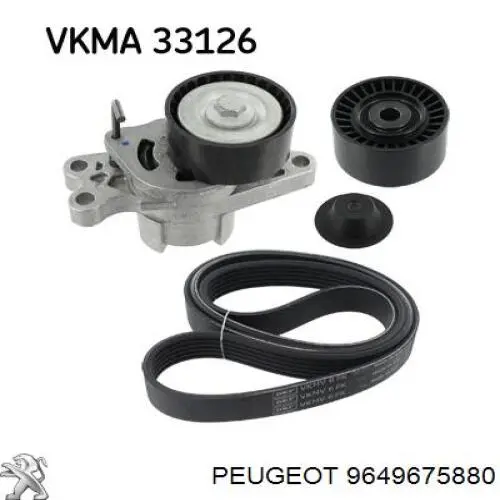 Comprar 9649675880 Peugeot/Citroen Tensor de correa poli V 