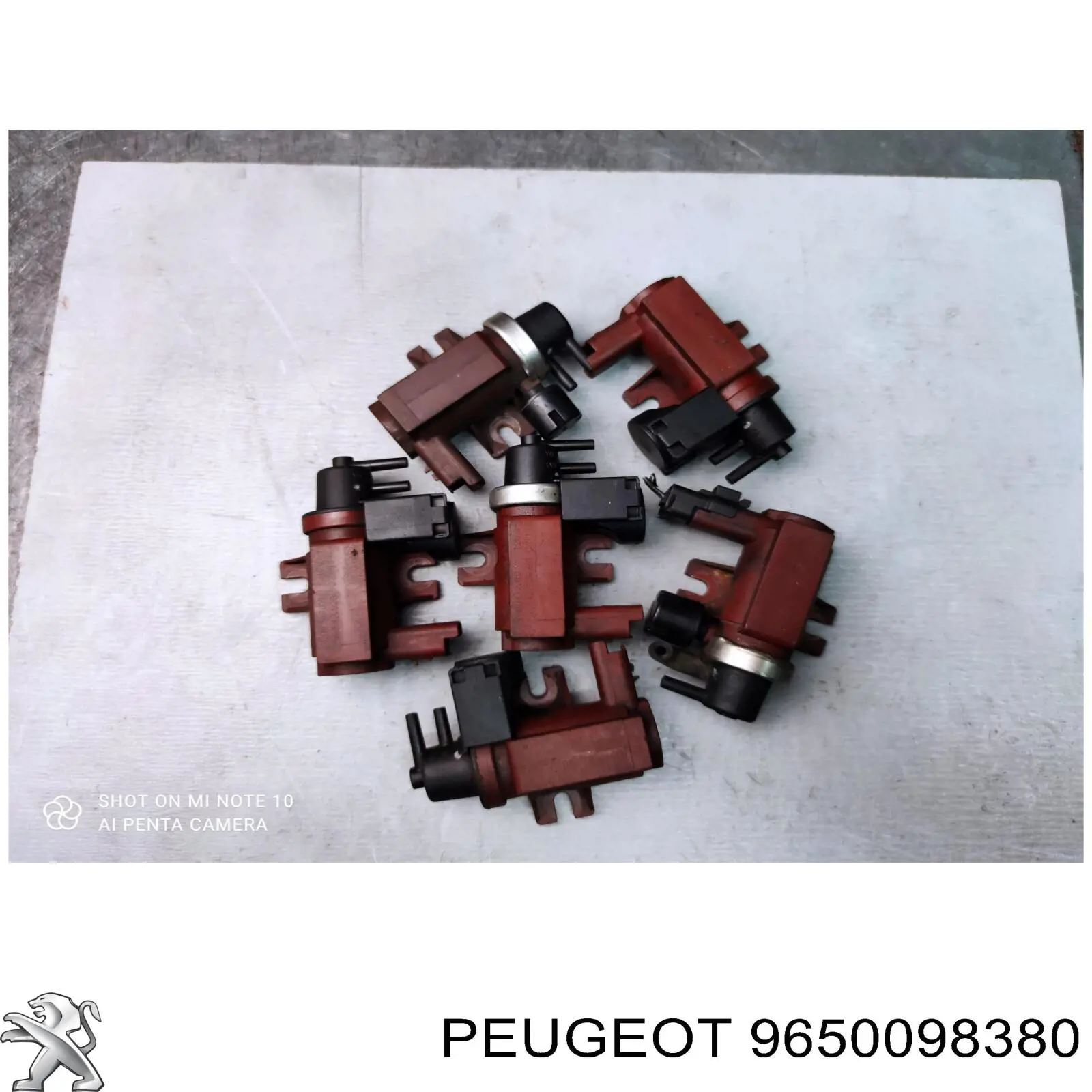 9650098380 Peugeot/Citroen valvula de solenoide control de compuerta egr