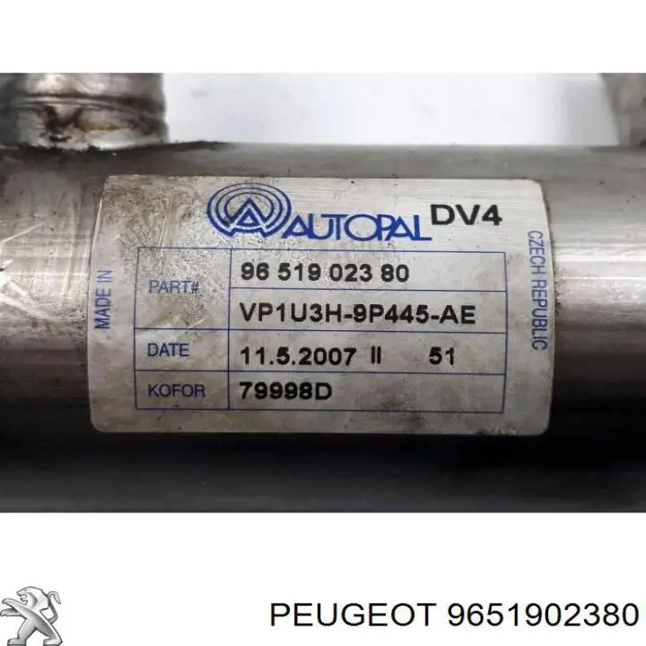 9651902380 Peugeot/Citroen enfriador egr de recirculación de gases de escape