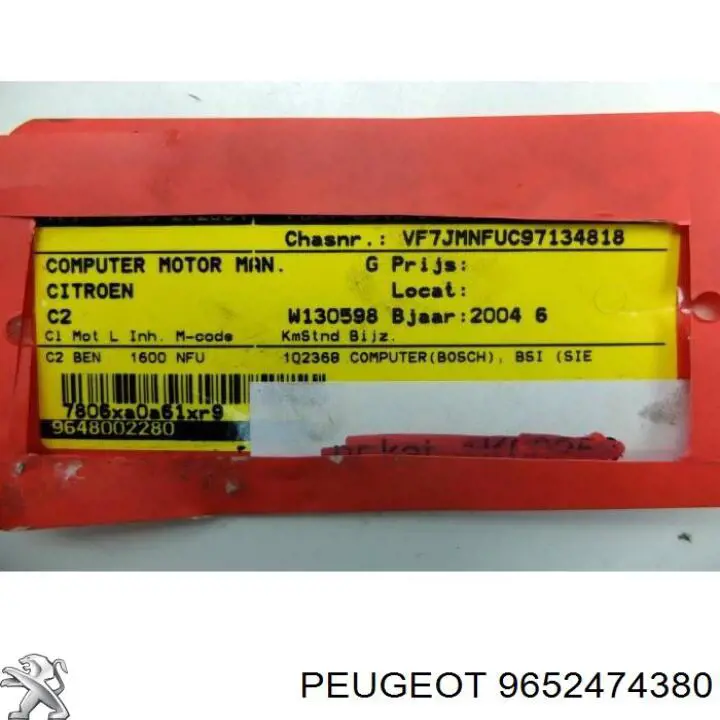 Comprar 9652474380 Peugeot/Citroen 