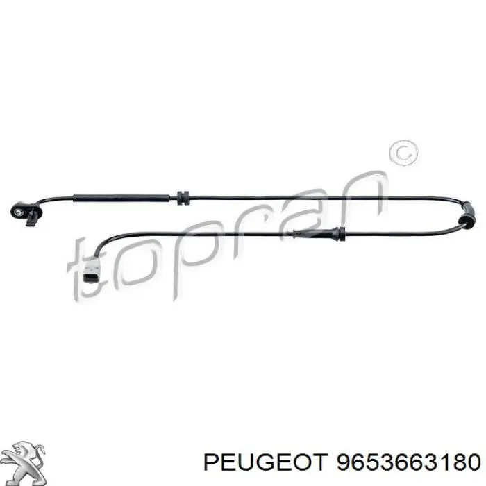 Comprar 9653663180 Peugeot/Citroen Sensor ABS, rueda trasera