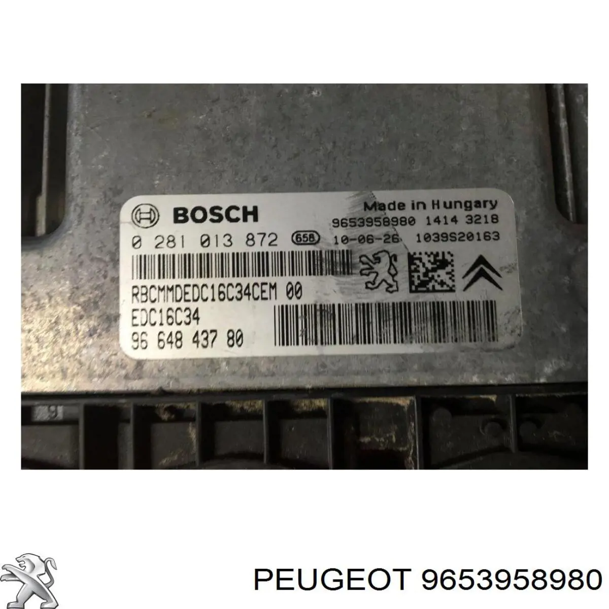 Unidad de control del motor  Peugeot/Citroen 9653958980 precio, desde 36,30 EUR