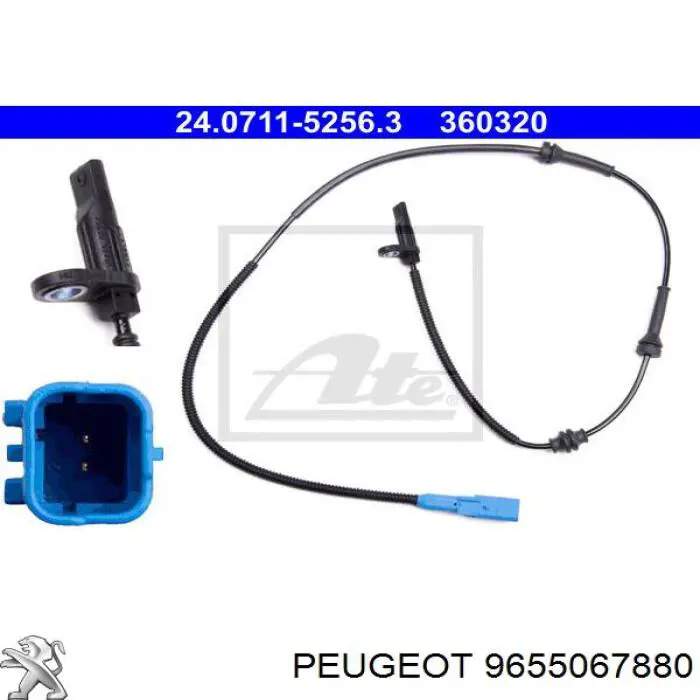 Comprar 9655067880 Peugeot/Citroen Sensor revoluciones de la rueda, delantero