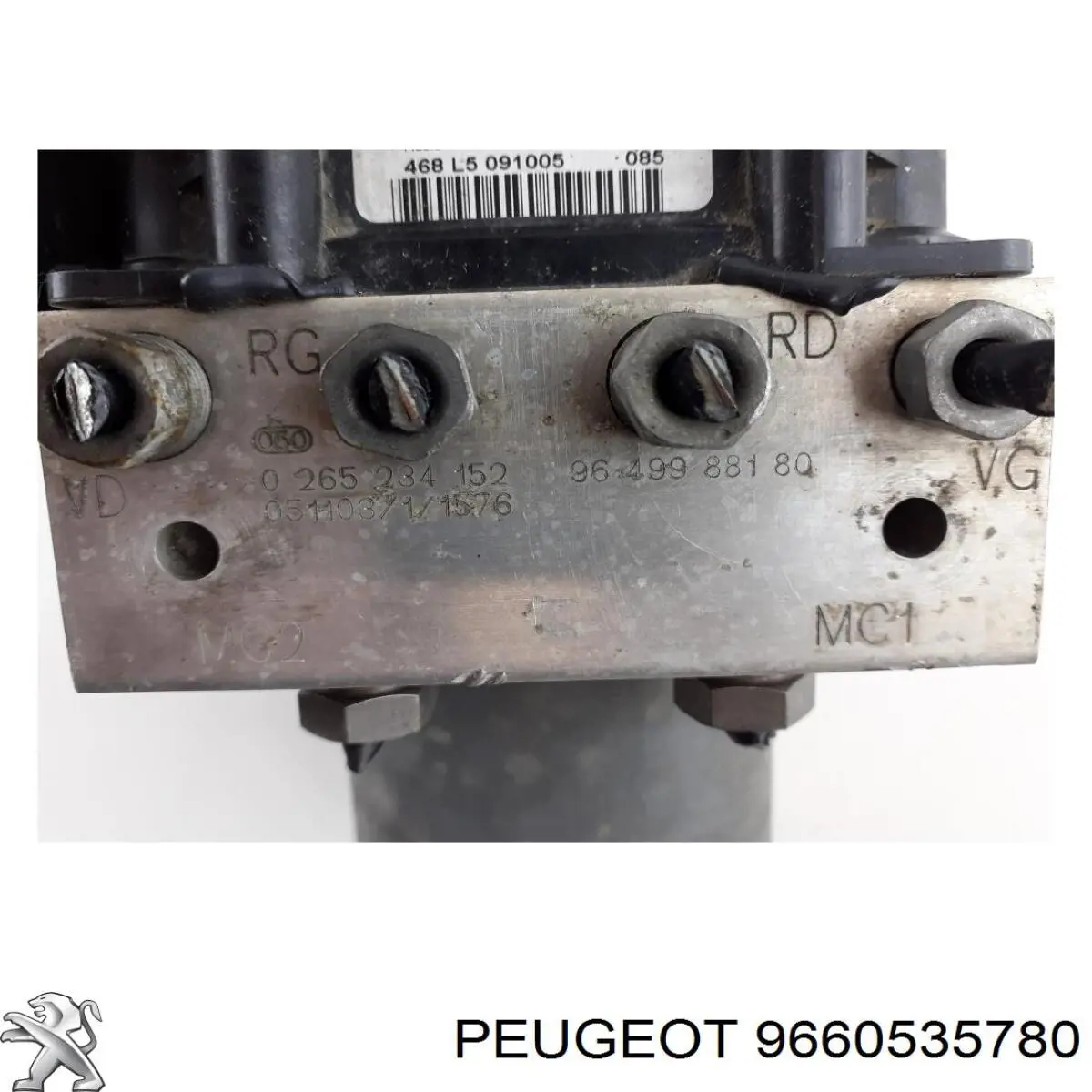 9660535780 Peugeot/Citroen Unidad de control ABS hidráulico
