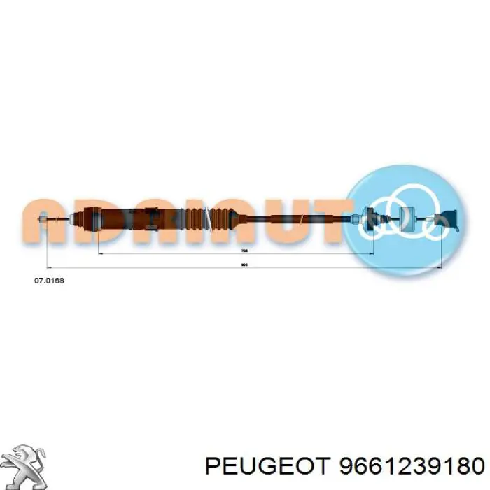 9661239180 Peugeot/Citroen cable de embrague
