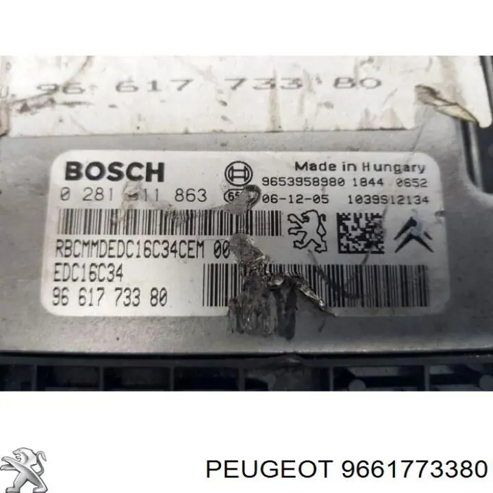 Unidad de control del motor  Peugeot/Citroen 9661773380 precio, desde 39,20 EUR