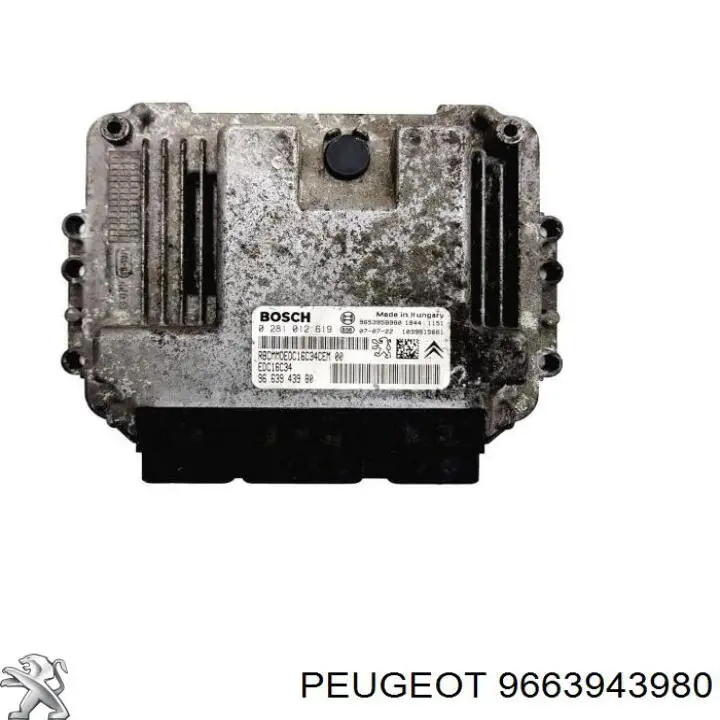 Unidad de control del motor  Peugeot/Citroen 9663943980 precio, desde 52,96 EUR