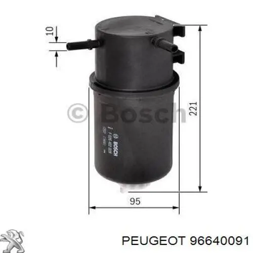 96640091 Peugeot/Citroen soporte de motor trasero