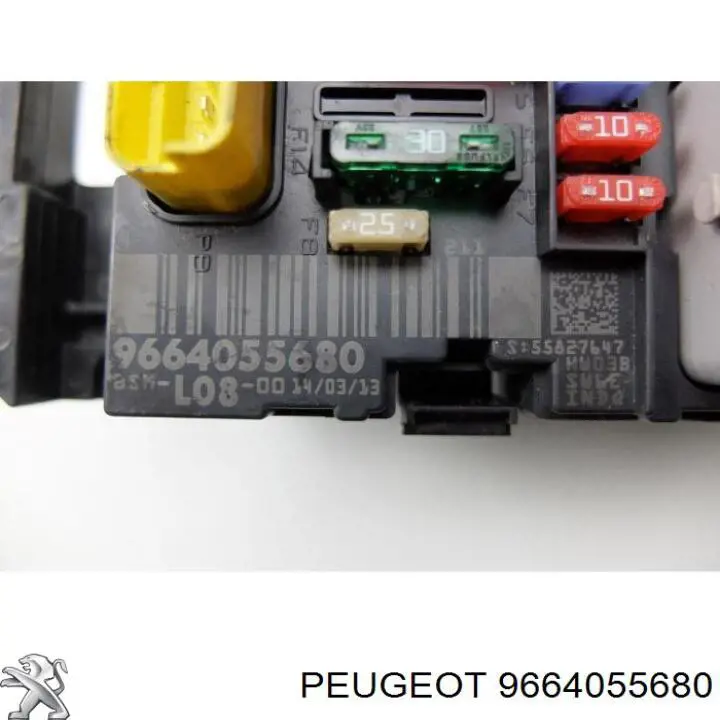 9664055680 Peugeot/Citroen Caja de relés y fusibles