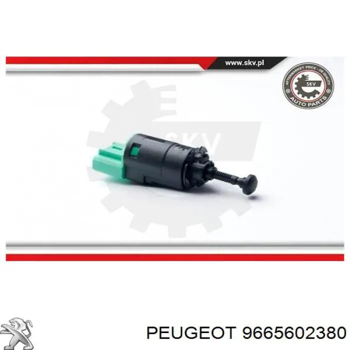 Interruptor de luz de freno Peugeot/Citroen 9665602380 precio, desde 5,79 EUR