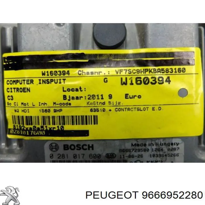 Caja de fusibles trasera interior Peugeot/Citroen 9666952280 precio, desde 69,70 EUR