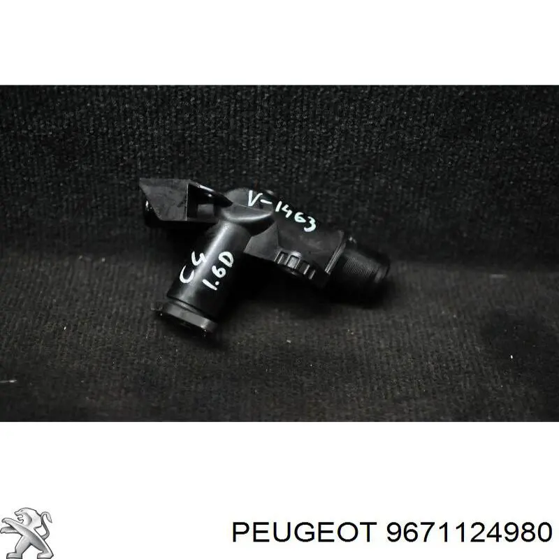 Brida del sistema de refrigeración (triple unión) 9671124980 Peugeot/Citroen