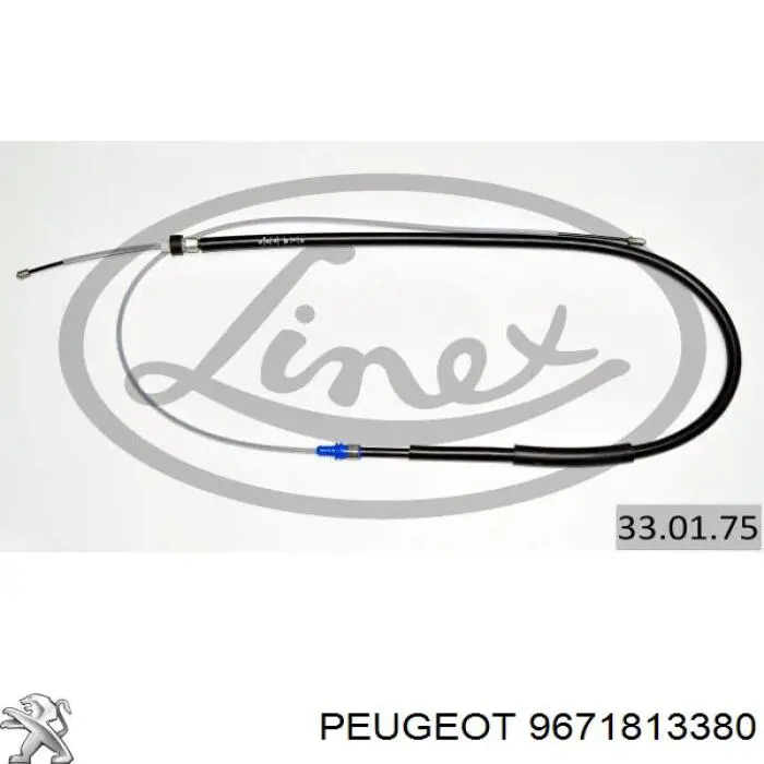 Comprar 9671813380 Peugeot/Citroen Cable de freno de mano trasero derecho/izquierdo