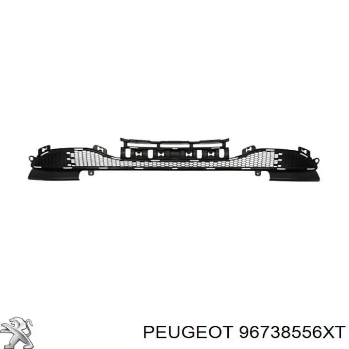 96738556XT Peugeot/Citroen rejilla de ventilación, parachoques trasero, central