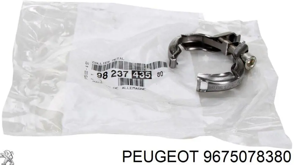 Soporte, silenciador PEUGEOT 9675078380