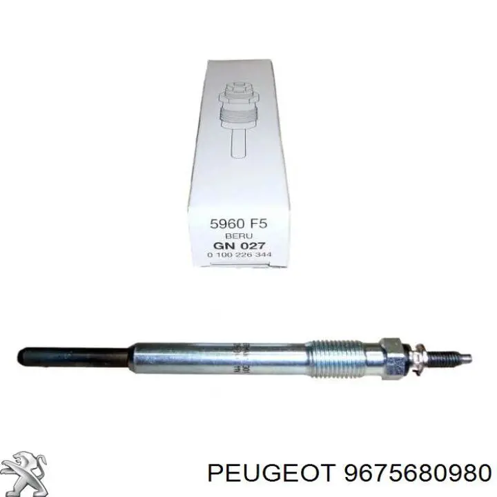 Bujía de precalentamiento Peugeot/Citroen 9675680980