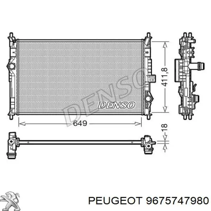 Comprar 9675747980 Peugeot/Citroen Radiador de auto