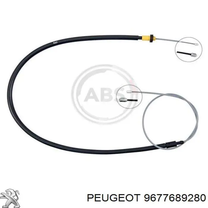 9677689280 Peugeot/Citroen cable de freno de mano trasero derecho/izquierdo