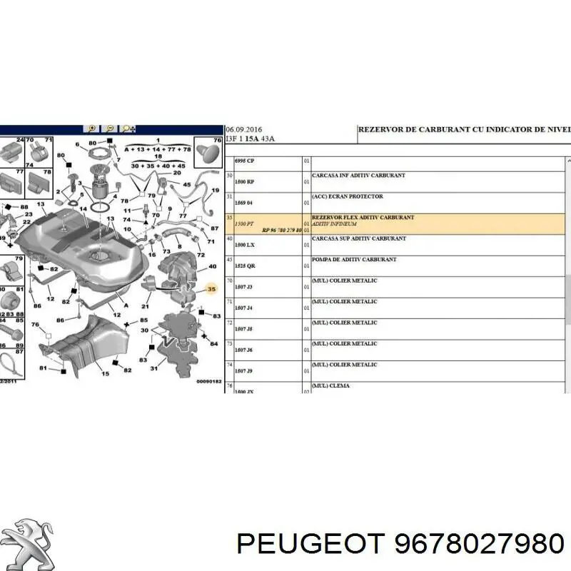 9678027980 Peugeot/Citroen Depósito FAP