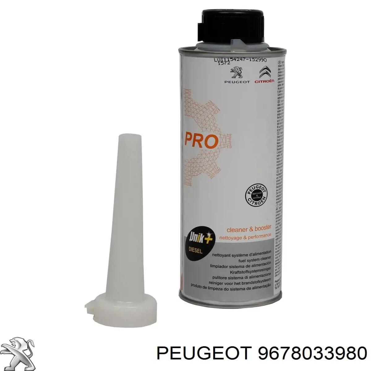 Aditivos del sistema de combustible para motores diésel 9678033980 Peugeot/Citroen