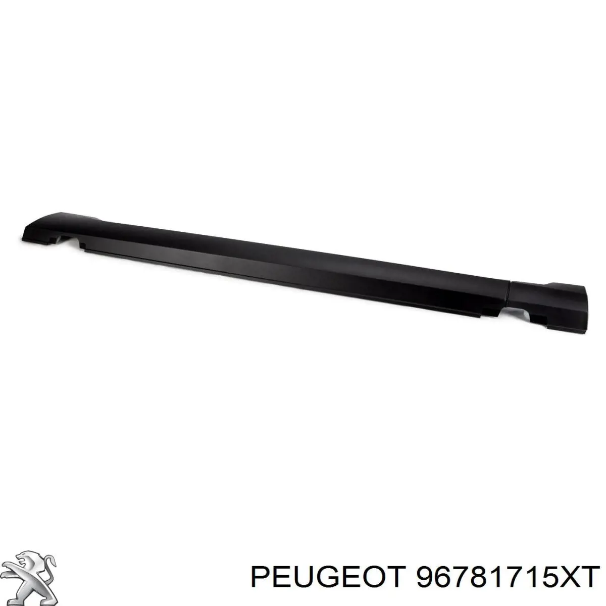 96781715XT Peugeot/Citroen Moldura exterior derecha del umbral