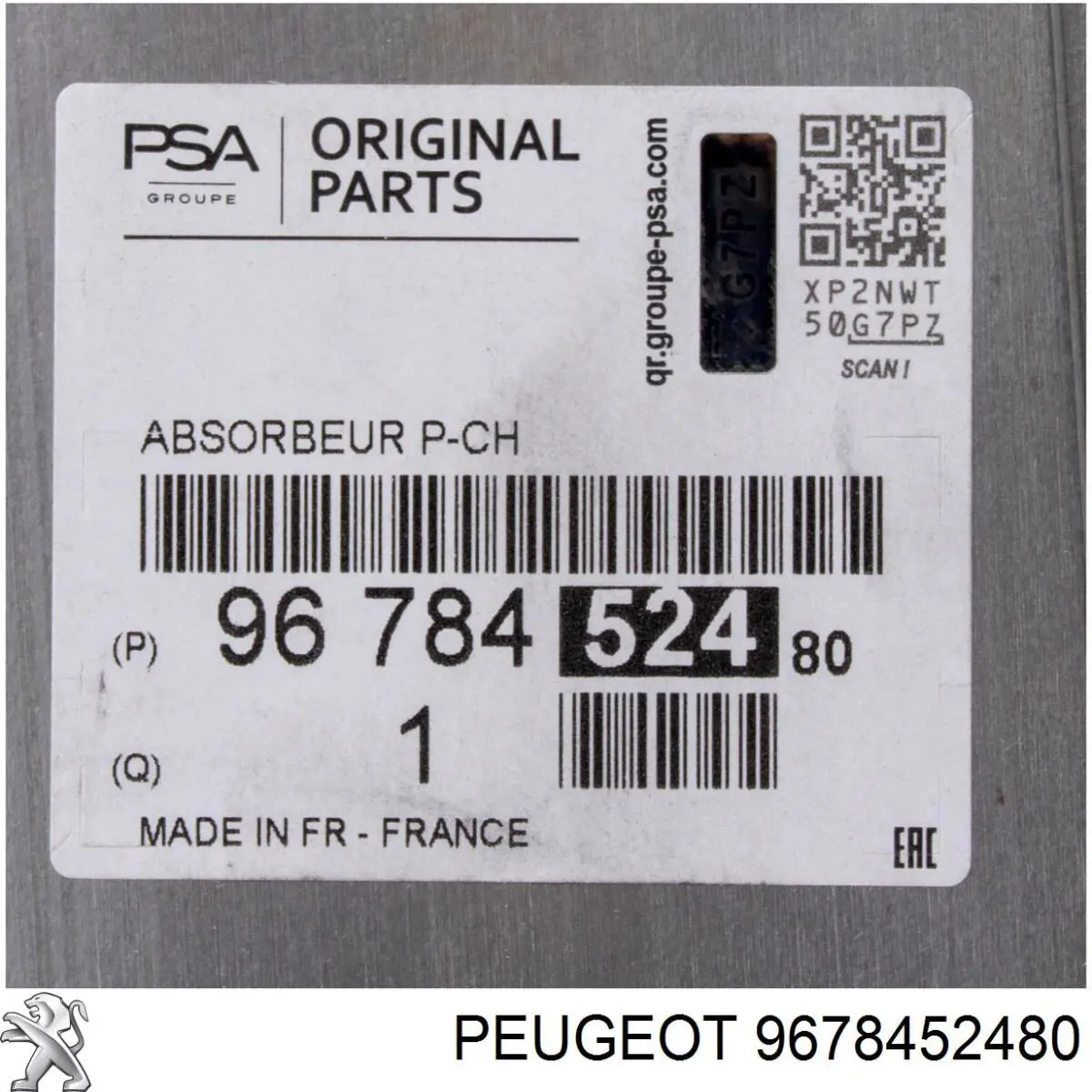 9678452480 Peugeot/Citroen Refuerzo parachoque delantero