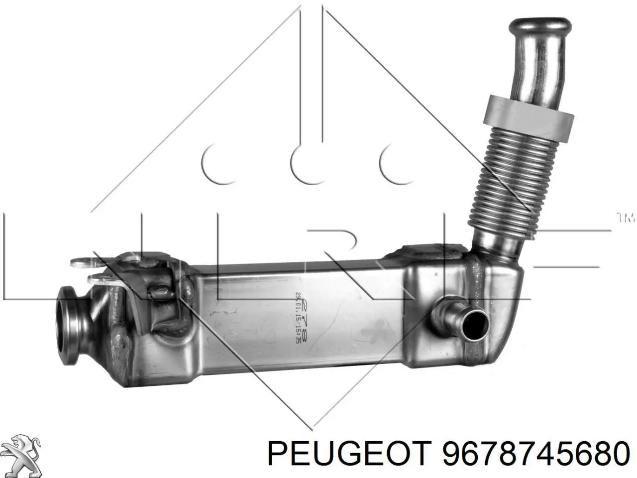 Enfriador de recirculación de gases de escape EGR 9678745680 Peugeot/Citroen