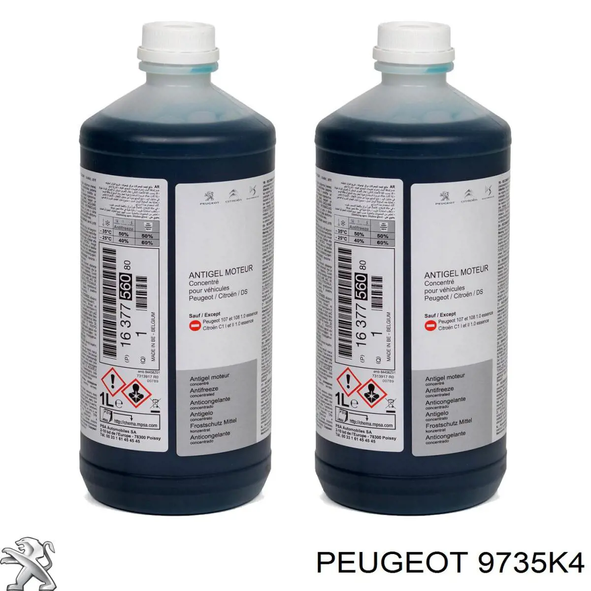 Comprar 9735K4 Peugeot/Citroen Liquido anticongelante 