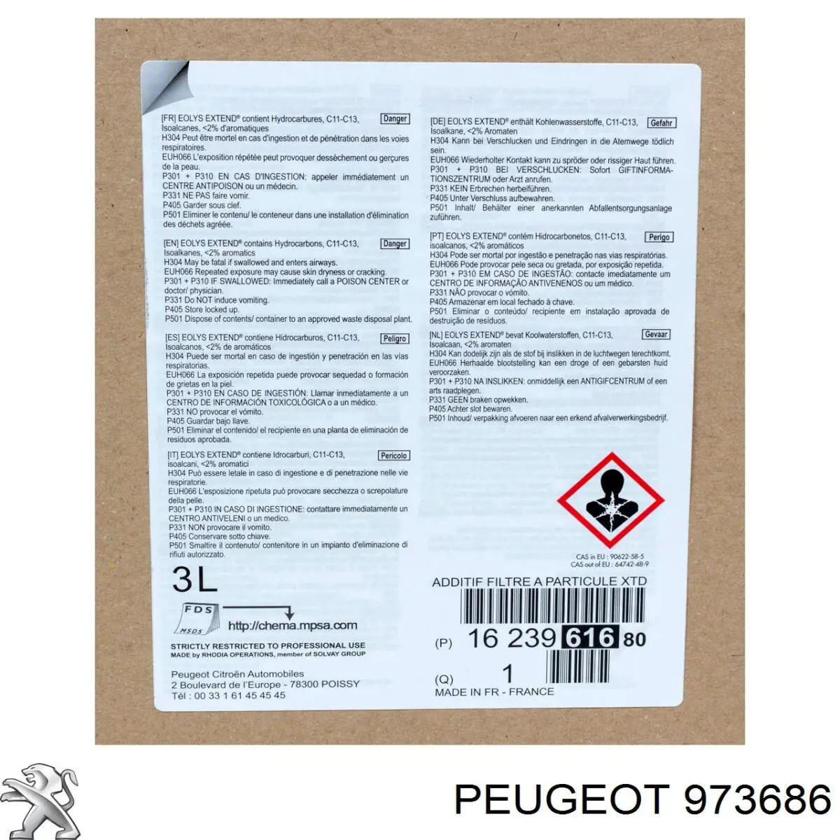 Líquido para limpieza de filtros de partículas diésel Peugeot/Citroen 973686 precio, desde 39,93 EUR