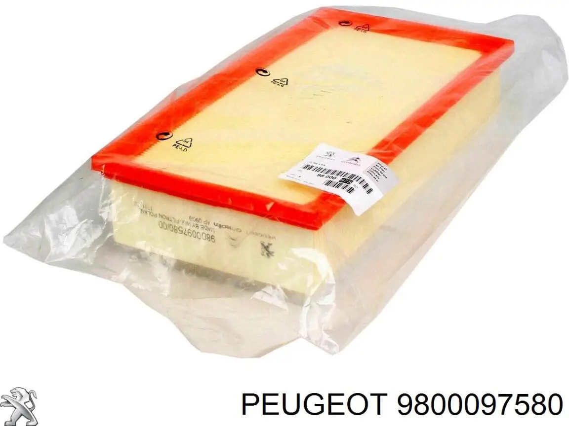 9800097580 Peugeot/Citroen filtro de aire