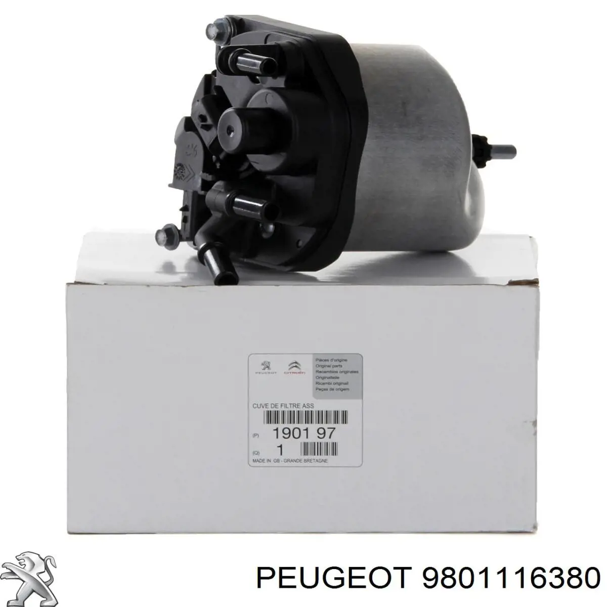 Filtro de gasoil Peugeot/Citroen 9801116380