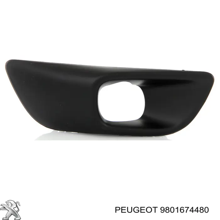 9801674480 Peugeot/Citroen Tapa de rejilla de faro antiniebla delantero derecho
