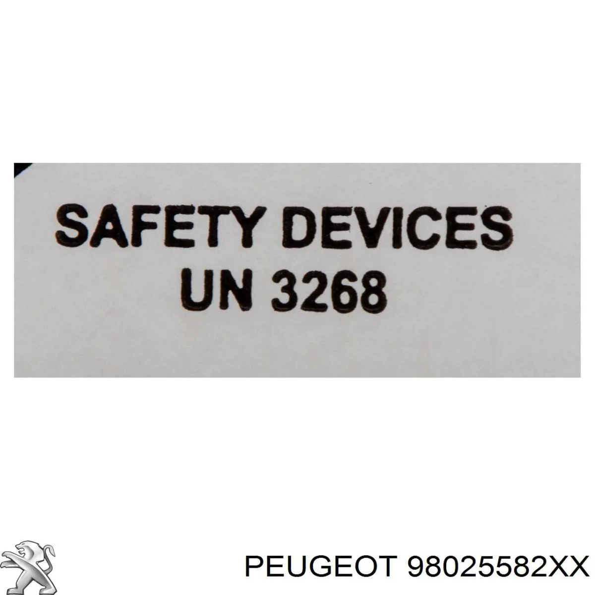 98025582XX Peugeot/Citroen Cinturón de seguridad delantero izquierdo
