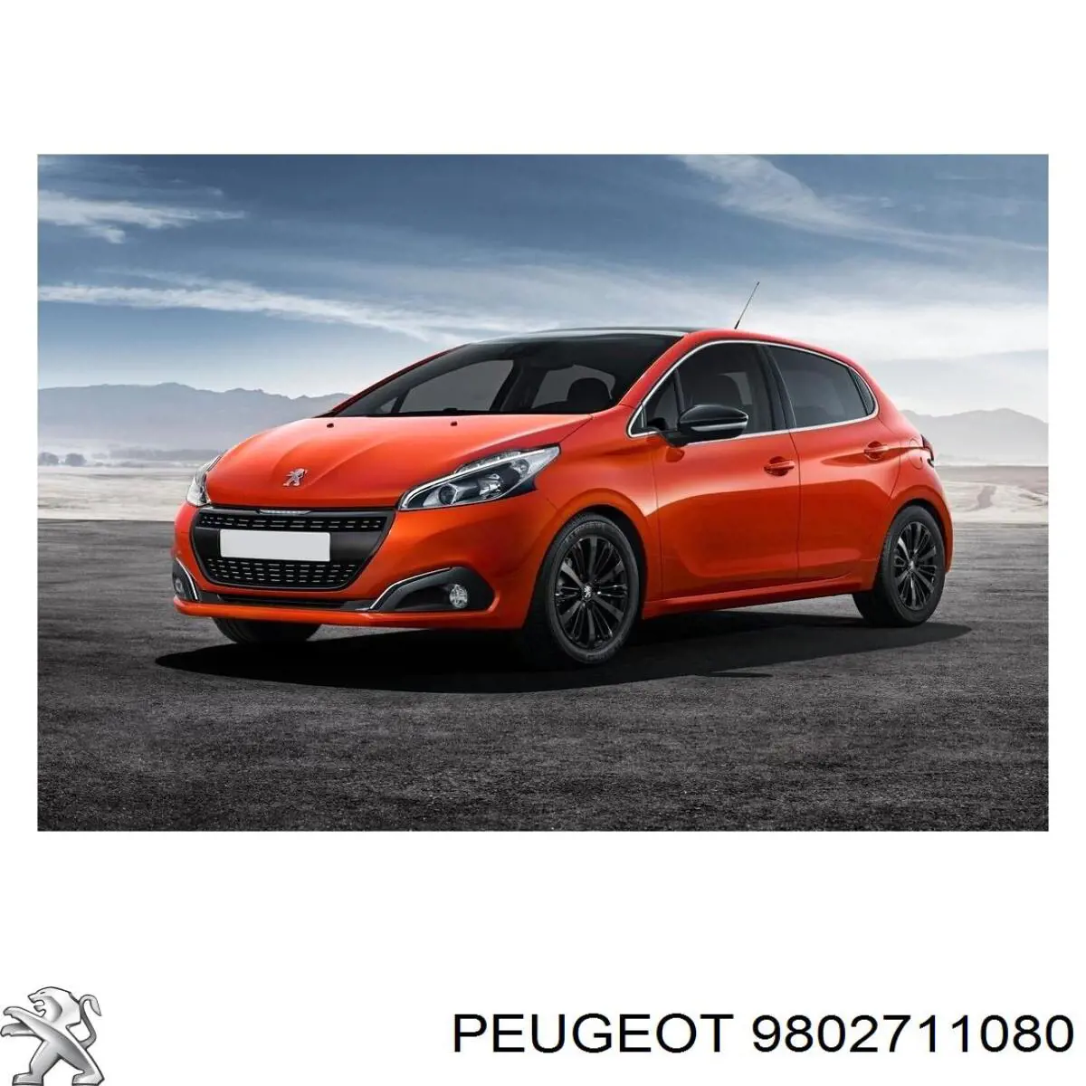 9802711080 Peugeot/Citroen guardabarros interior, aleta delantera, derecho