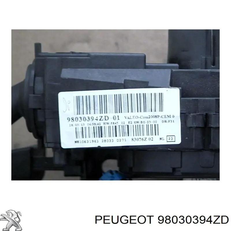 98030394ZD Peugeot/Citroen conmutador en la columna de dirección completo