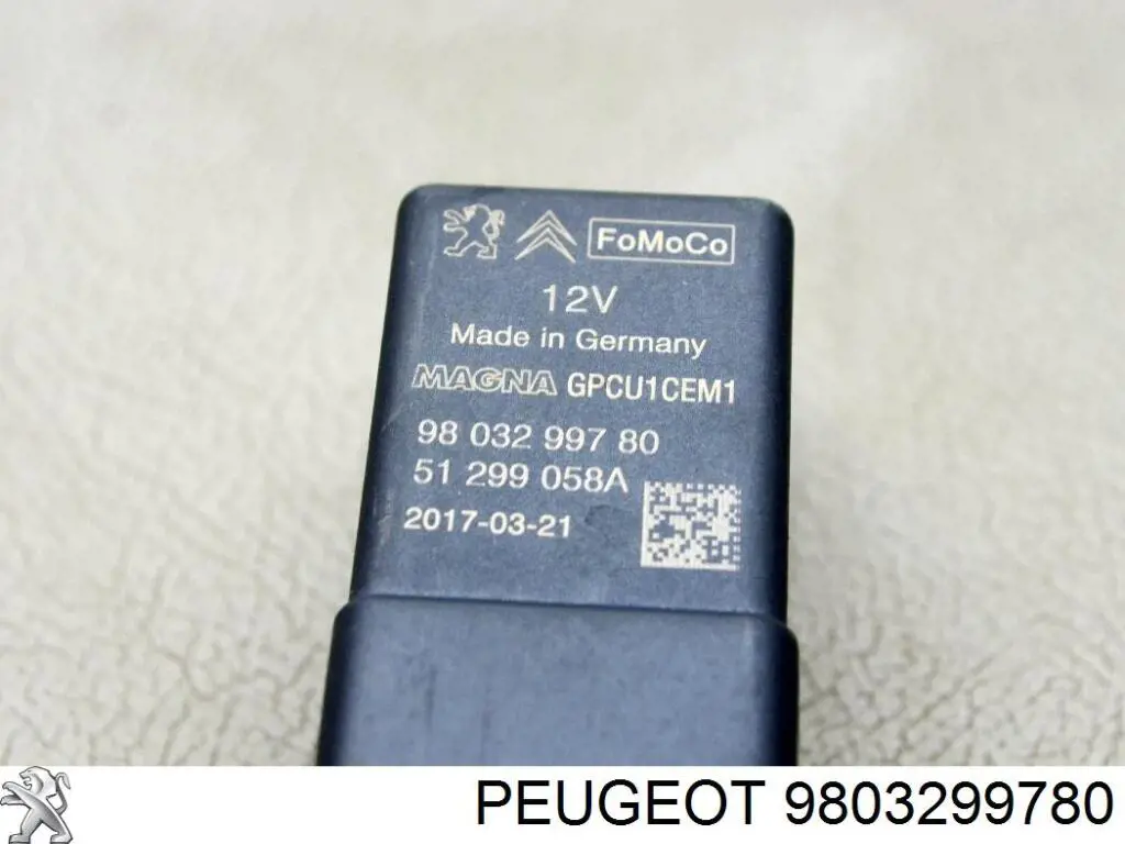 Relé de bujía de precalentamiento Peugeot/Citroen 9803299780 precio, desde 30,49 EUR
