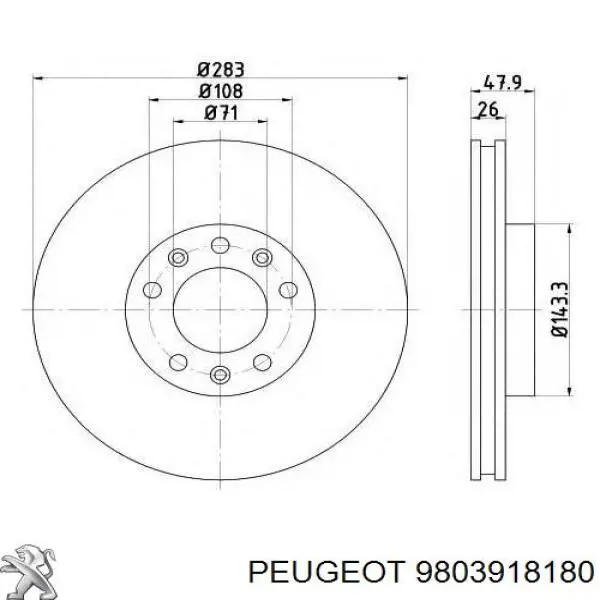 9803918180 Peugeot/Citroen Discos