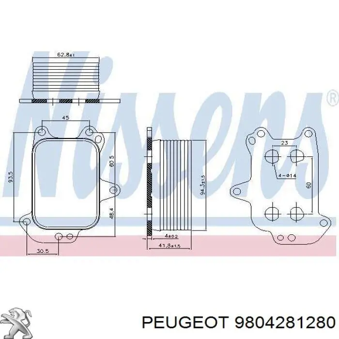 Comprar 9804281280 Peugeot/Citroen Radiador de aceite
