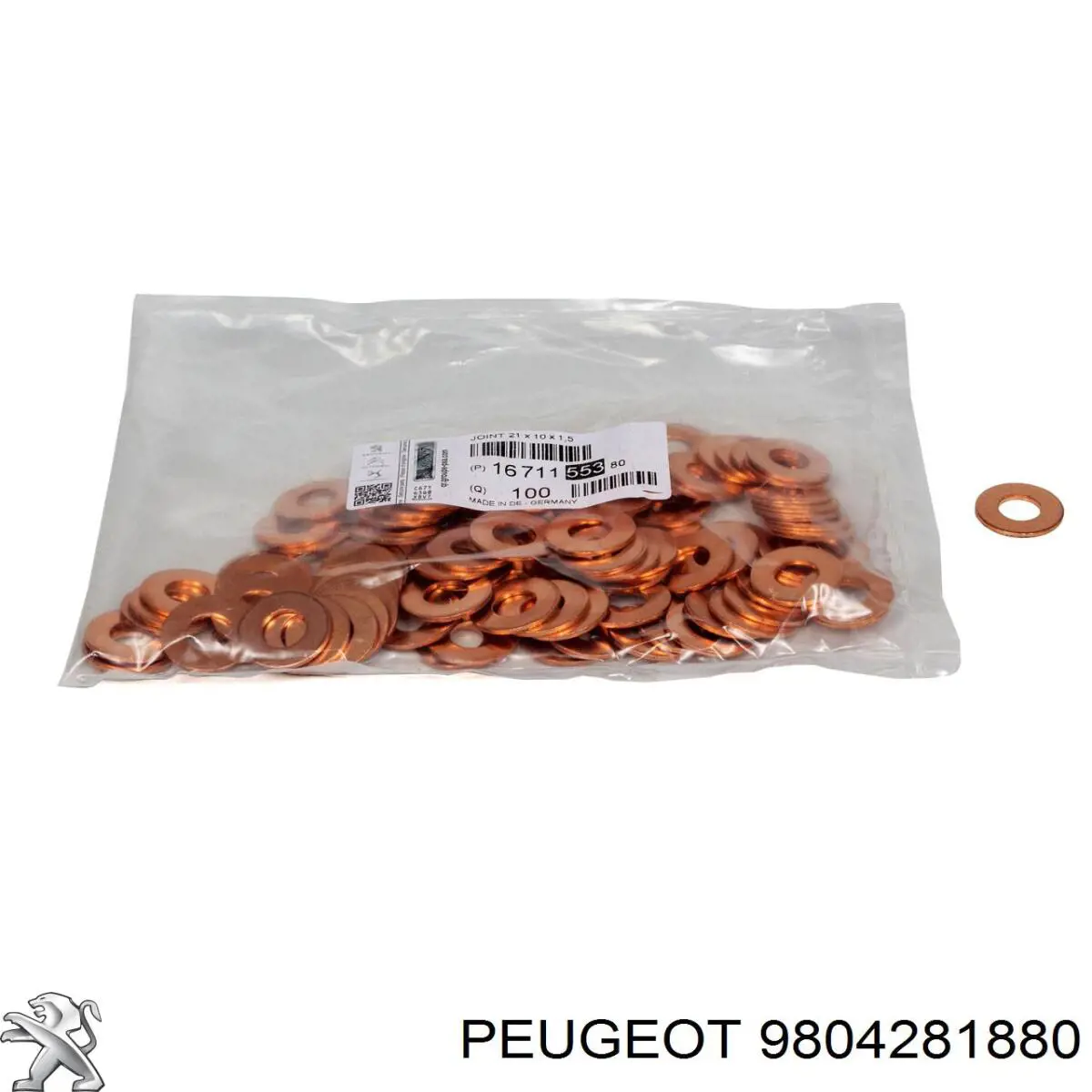 Junta de radiador de aceite 9804281880 Peugeot/Citroen