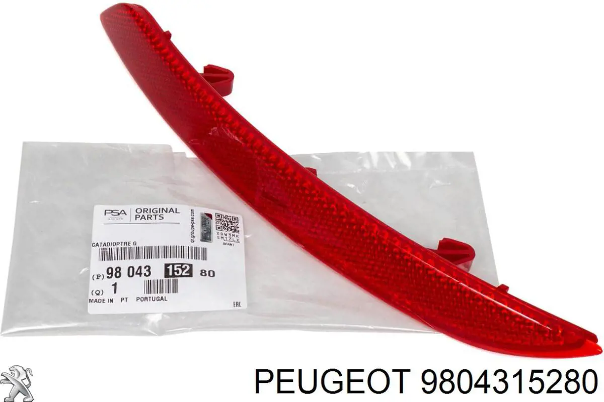 Comprar 9804315280 Peugeot/Citroen Reflector trasero izquierdo del parachoques