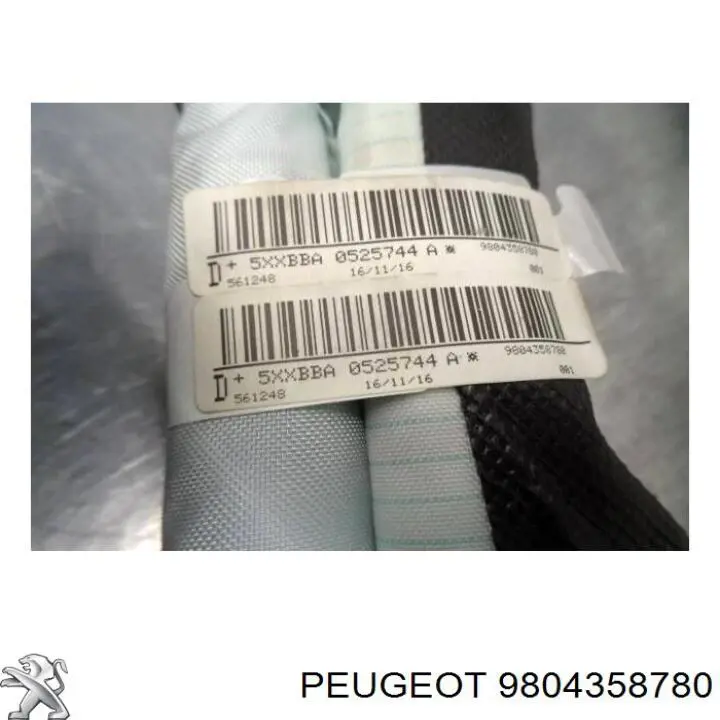9804358780 Peugeot/Citroen Airbag de cortina lateral derecha