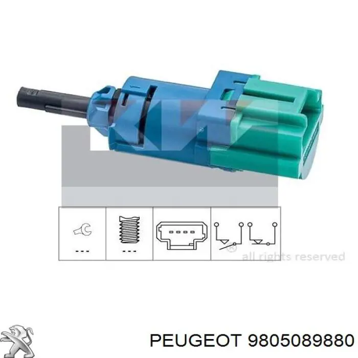 9805089880 Peugeot/Citroen interruptor luz de freno