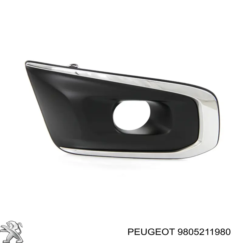 9805211980 Peugeot/Citroen Tapa de rejilla de faro antiniebla delantero derecho