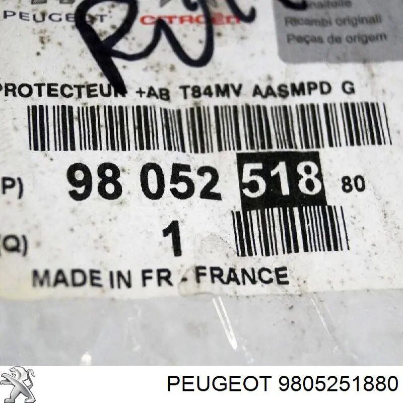 9805212080 Peugeot/Citroen Embellecedor de faro antiniebla izquierdo